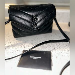 Gently Used Saint Laurent Loulou Toy Quilted Shoulder Bag with Adjustable Strap